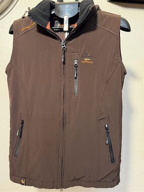 -Geographical Norway DryTech 4000 Softshell Vest Brown Fleece Lined Size S